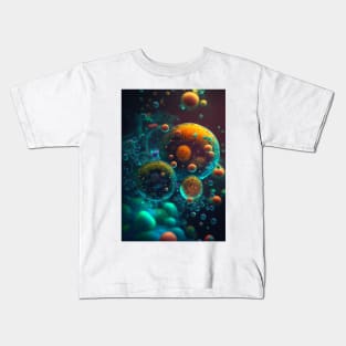 AquaCellular - Underwater Wonders, Microscopic Marvels, Liquid Life, Beneath the Surface Kids T-Shirt